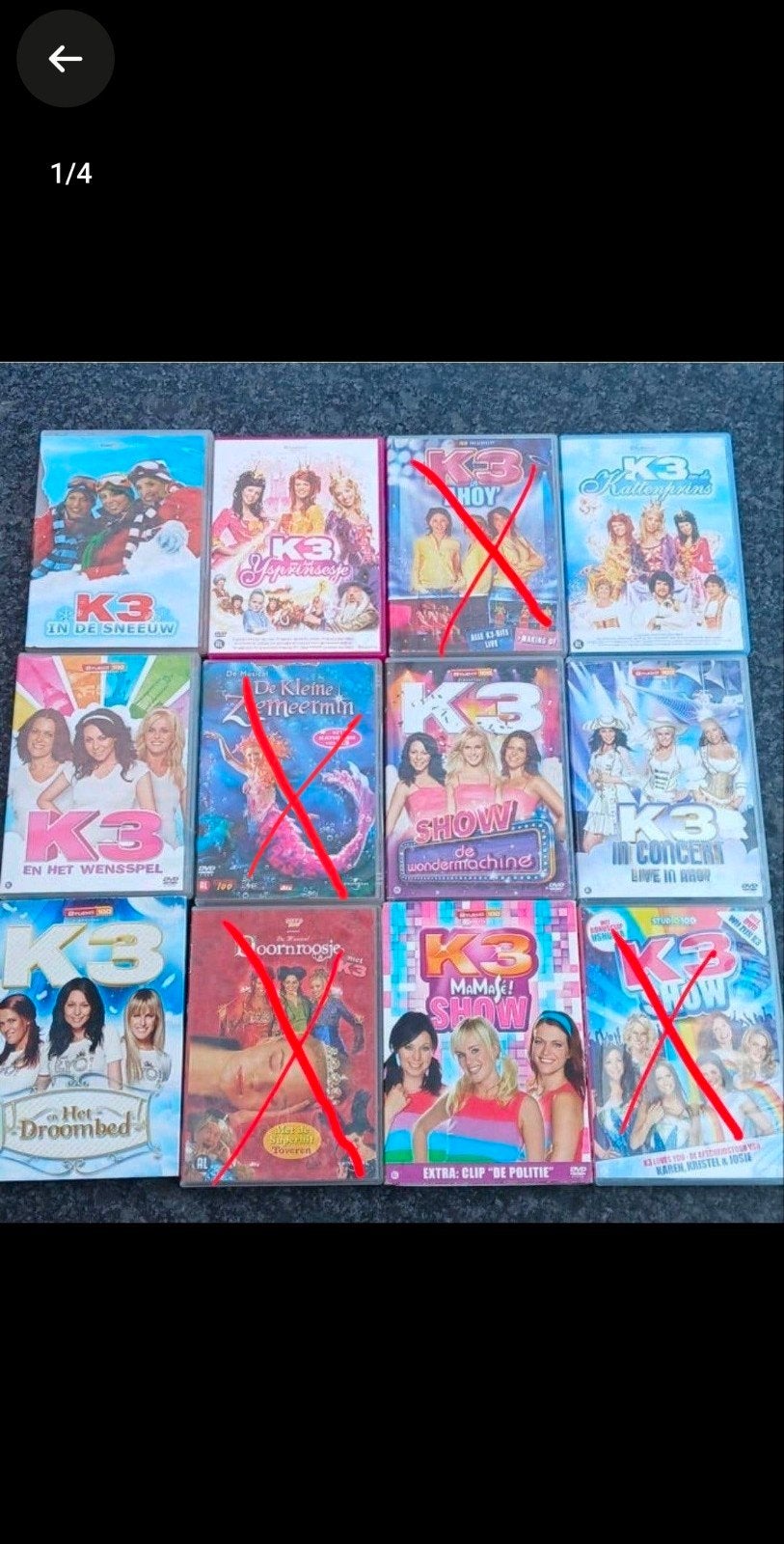 K3 DVD collectie - 9 dvd's - ook apart te koop, Gebruikt, Verzamelbox, Alle leeftijden, Familie