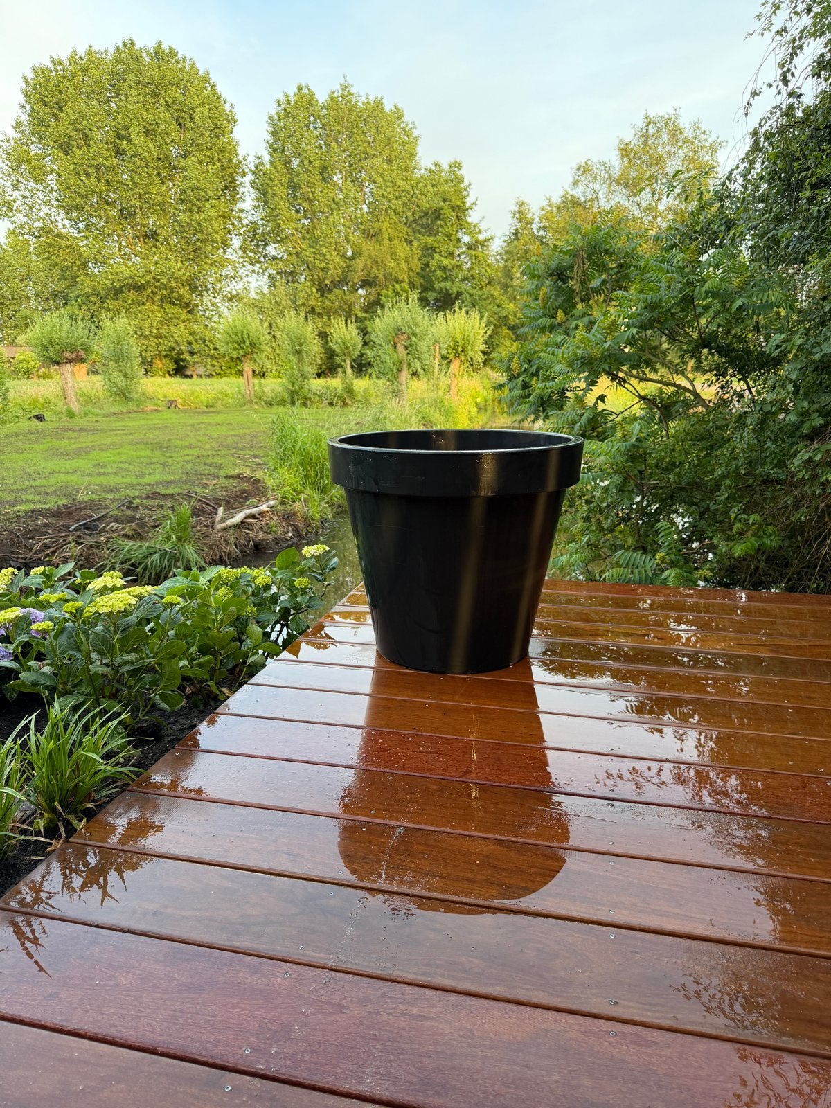 4x Bloempot Antraciet 80cm, Tuin en Terras, Bloempotten, Ophalen, Kunststof, Balkon, 40 cm of meer