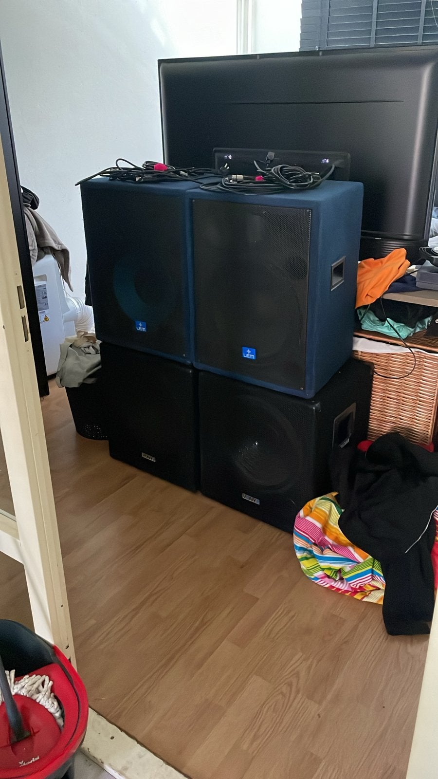Complete geluidsset PA actief, Gebruikt, Inclusief kabels, Speakerset, Ophalen