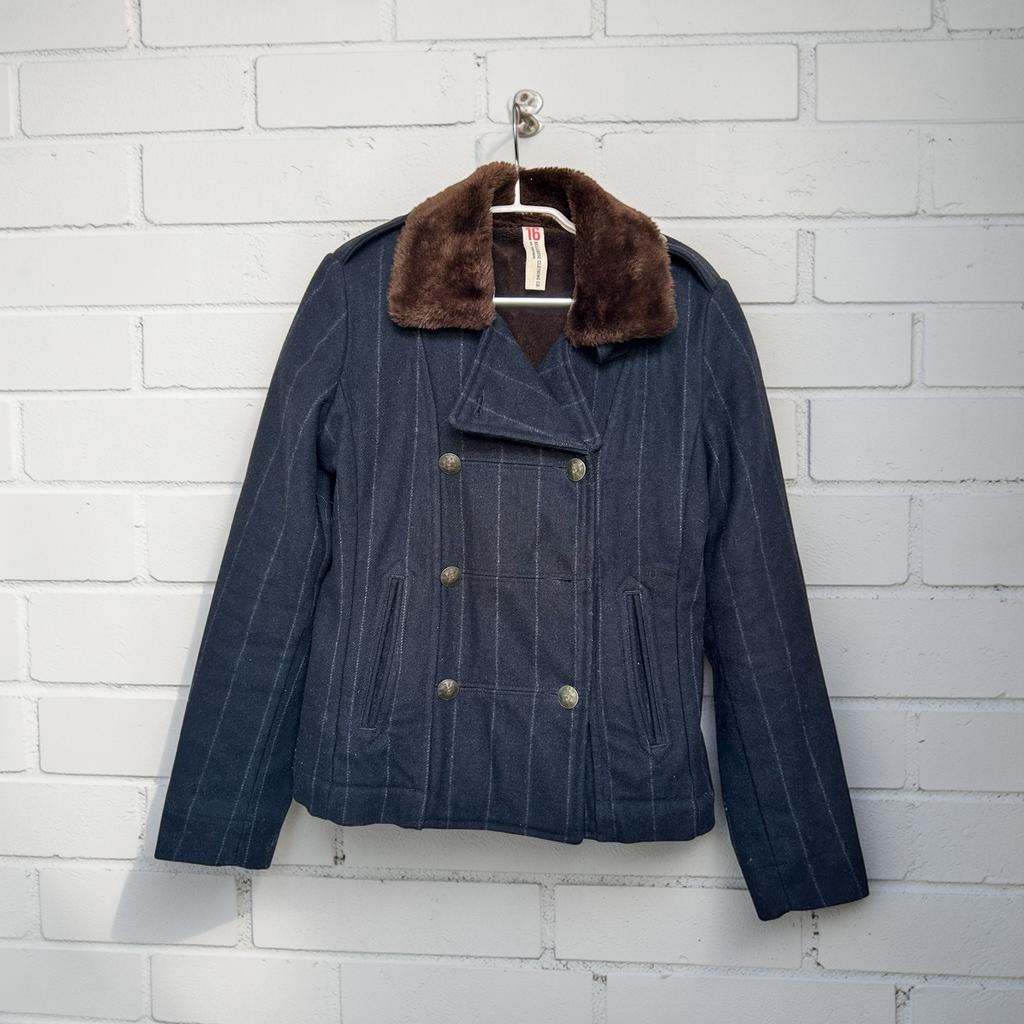 Bellerose Jas Maat 16 (176) Donkerblauw Faux Fur Kraag Kids, Gebruikt, Meisje, B, Ophalen of Verzenden