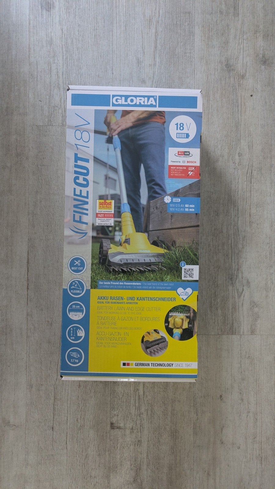 Gloria FineCut 18V Accu Graskantensnijder - Nieuw in doos, Cirkelmaaier, Minder dan 30 cm, Accu-grasmaaier, Nieuw