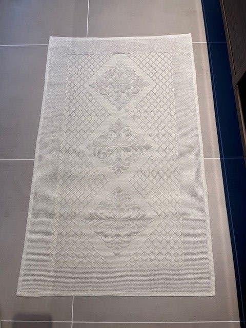 Luxe badmat 115x70 cm | offwhite/beige | 100% katoen, Ophalen of Verzenden, Gebruikt, Beige, Badmat