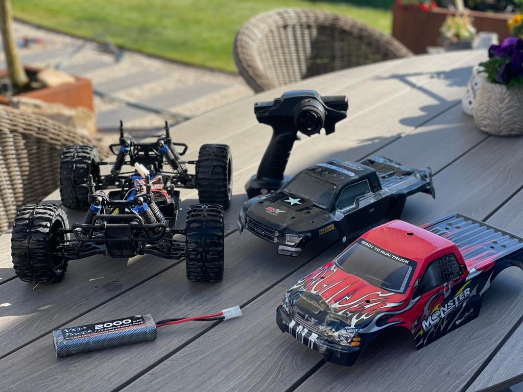 Rc car 1:10 pick up truck - afstandbestuurbare auto, Elektro, Gebruikt, Auto offroad, Ophalen of Verzenden