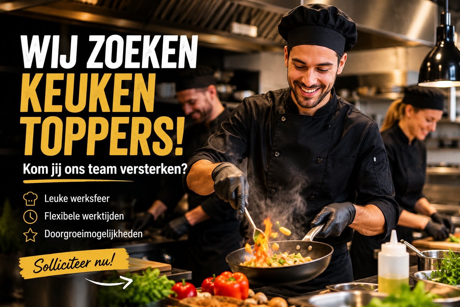 Keuken werkers gezocht, 33 - 40 uur, Overige niveaus, Vanaf 1 jaar