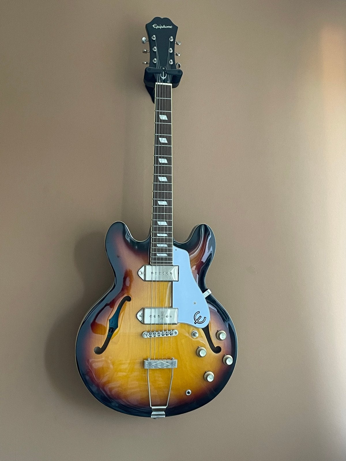 Epiphone Casino Hollow Body Vintage Sunburst, Ophalen, Zo goed als nieuw, Hollow body, Epiphone