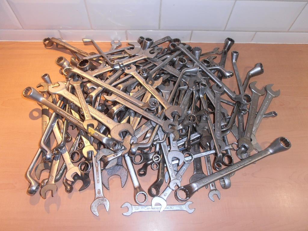 Partij met 100 stuks GEDORE steek en ringsleutels., Ophalen, Gebruikt