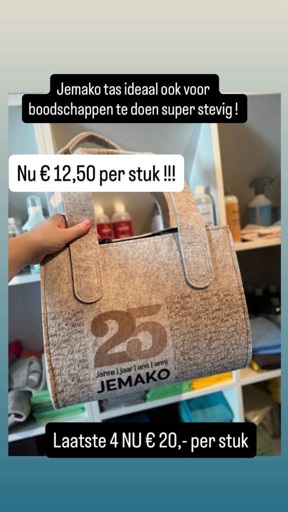 Jemako tas - Ideaal voor boodschappen, super stevig!, Ophalen of Verzenden, Zo goed als nieuw, Beige, Shopper