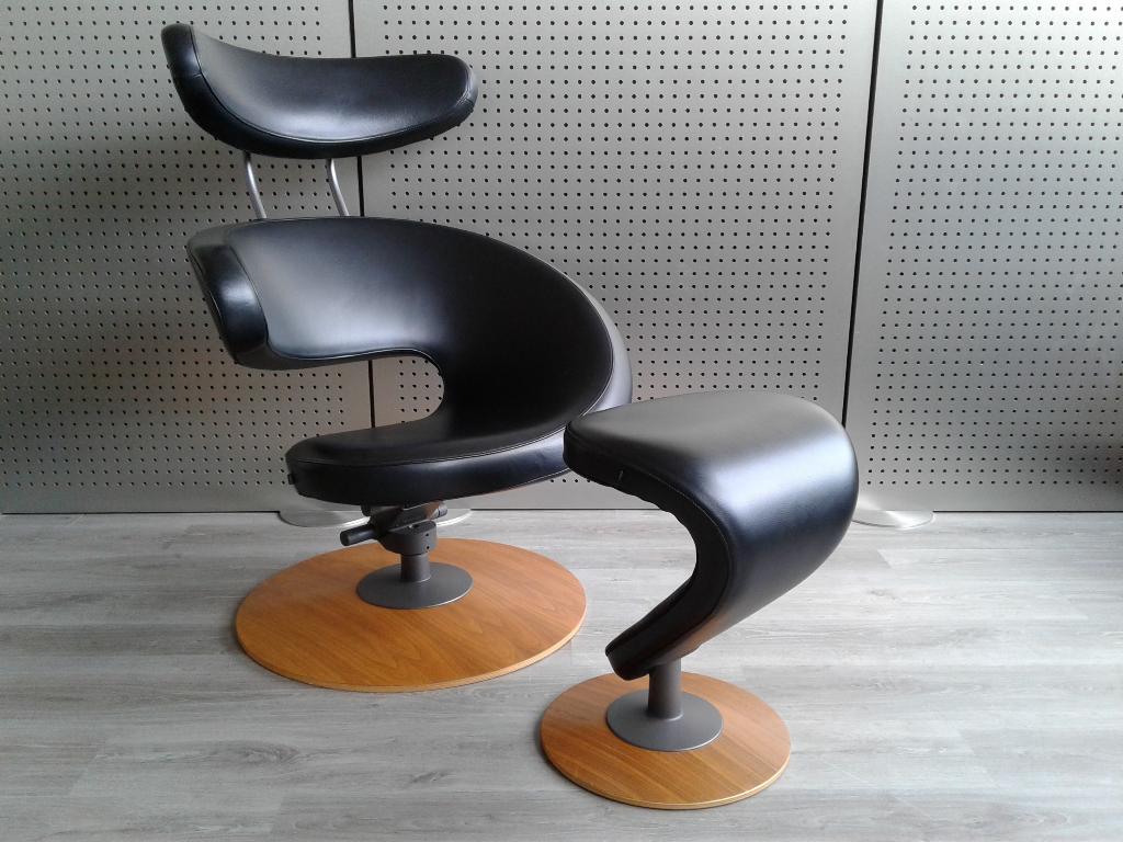 Variér (Stokke) Peel (Zwart Leder), Zeer Mooi!