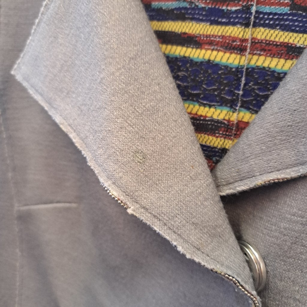 Marc Aurel blazer jasje grijs, blauw gele omslag mt 40 46130, Maat 38/40 (M), Marc Aurel, ., Zo goed als nieuw