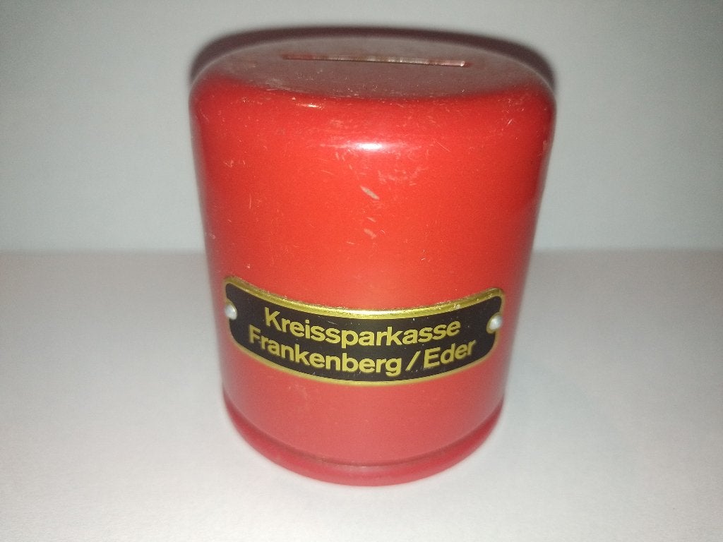 Spaarpot Kreissparkasse Frankenberg/Eder., Ophalen of Verzenden, Gebruikt, Metaal of Blik, Overige thema's
