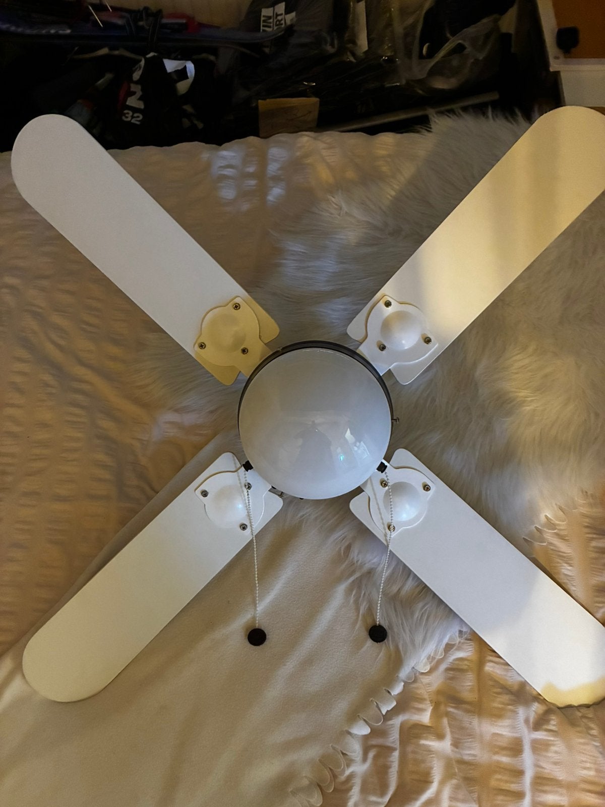 Plafondventilator met lamp, Ophalen, Gebruikt, Plafondventilator