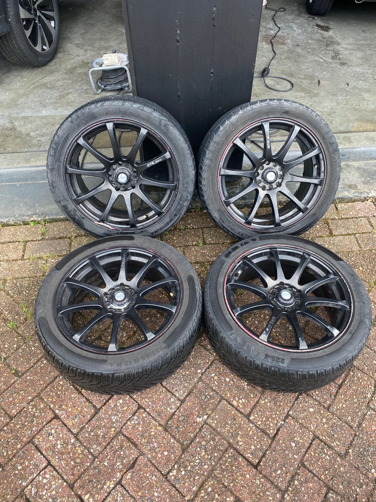 17 inch velgen met banden (5x100) - Golf 4, Auto-onderdelen, Banden en Velgen, Ophalen, Gebruikt, Banden en Velgen, 17 inch