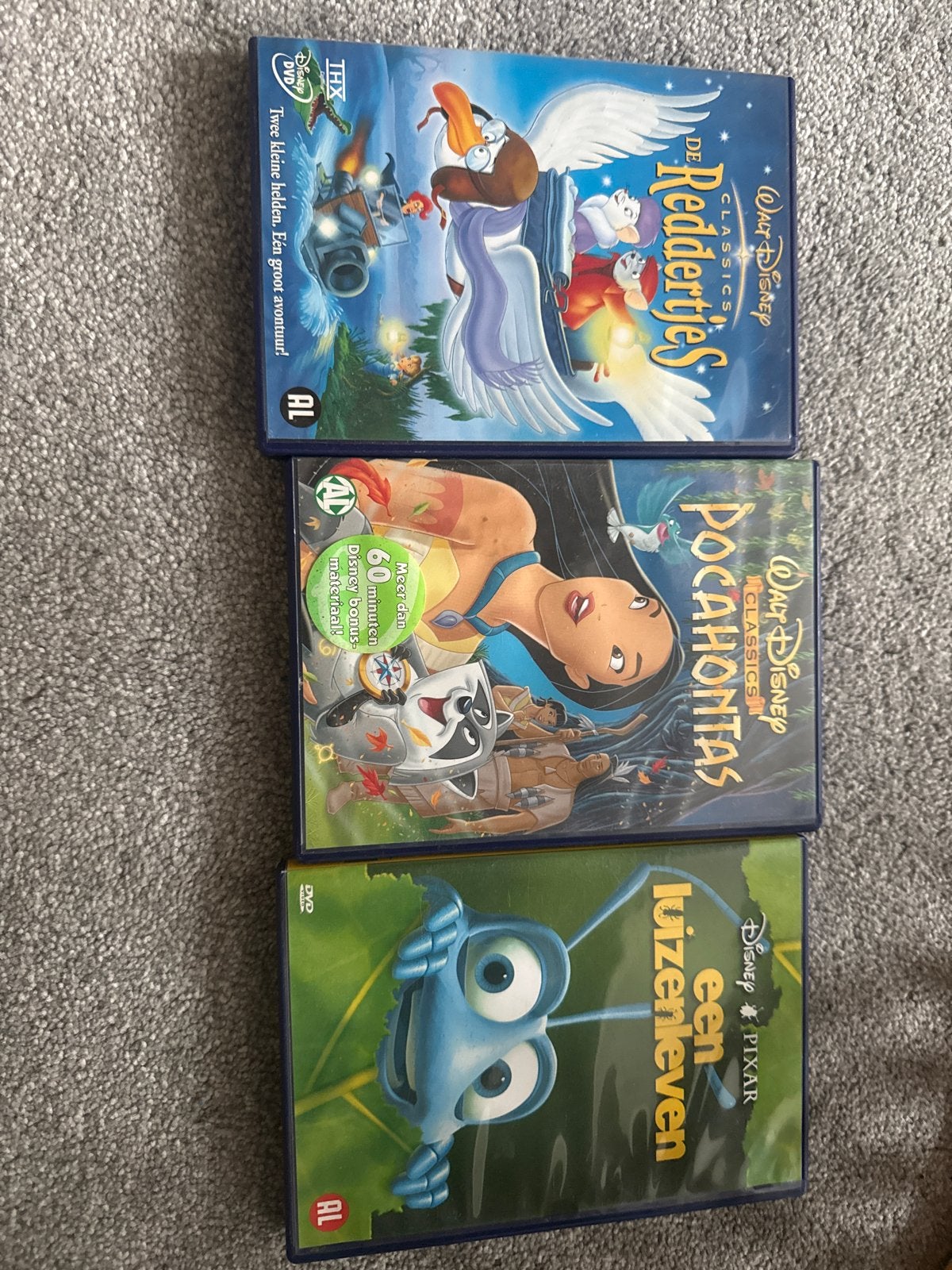 Disney Classics DVD s: De Reddertjes, Pocahontas, Een Luiz, Cd's en Dvd's, Gebruikt, Animatie, Verzamelbox, Alle leeftijden