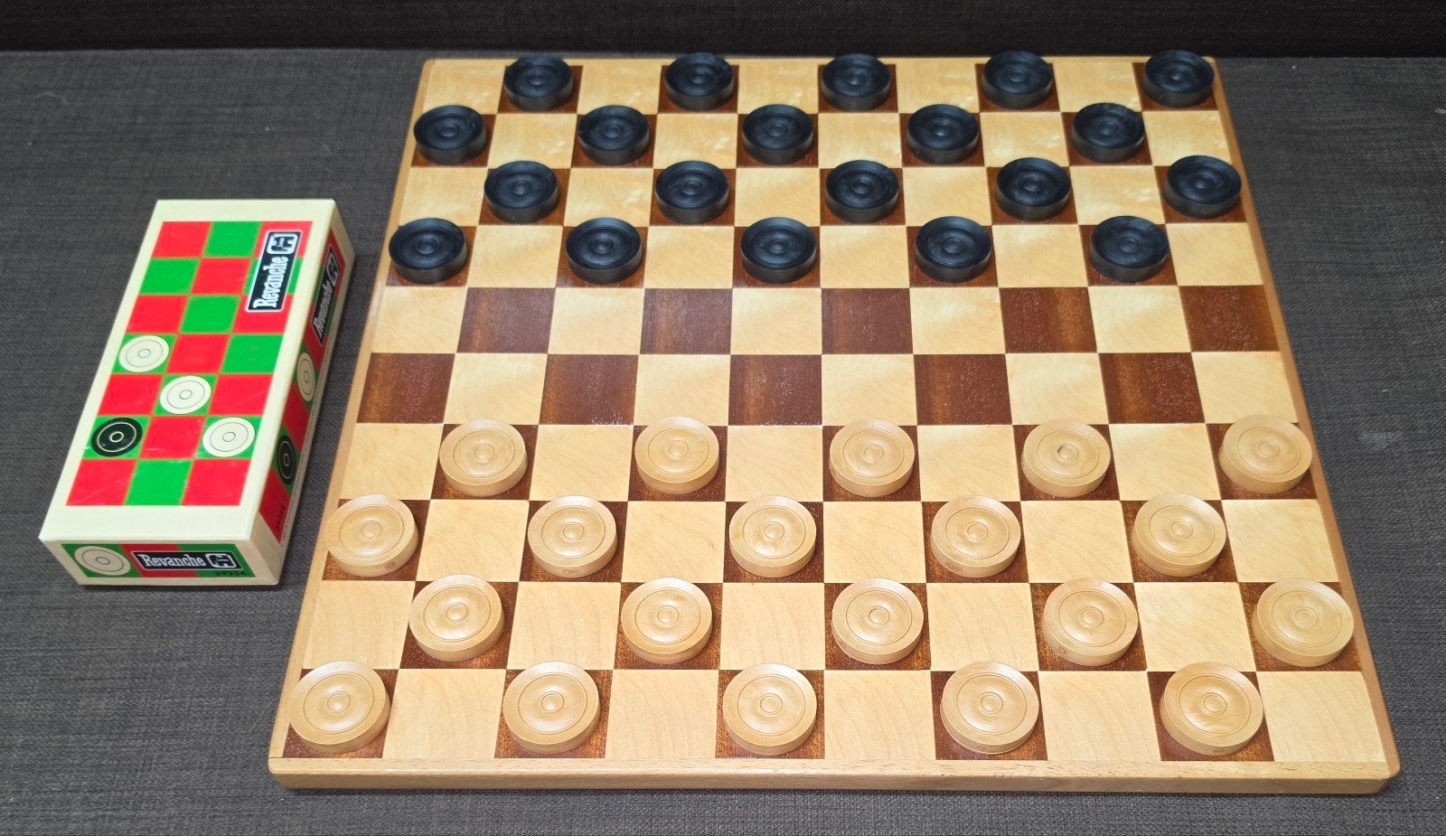 Staunton Revanche Damspel (Dambord & Damstenen), Een of twee spelers, Ophalen of Verzenden, Zo goed als nieuw, Staunton