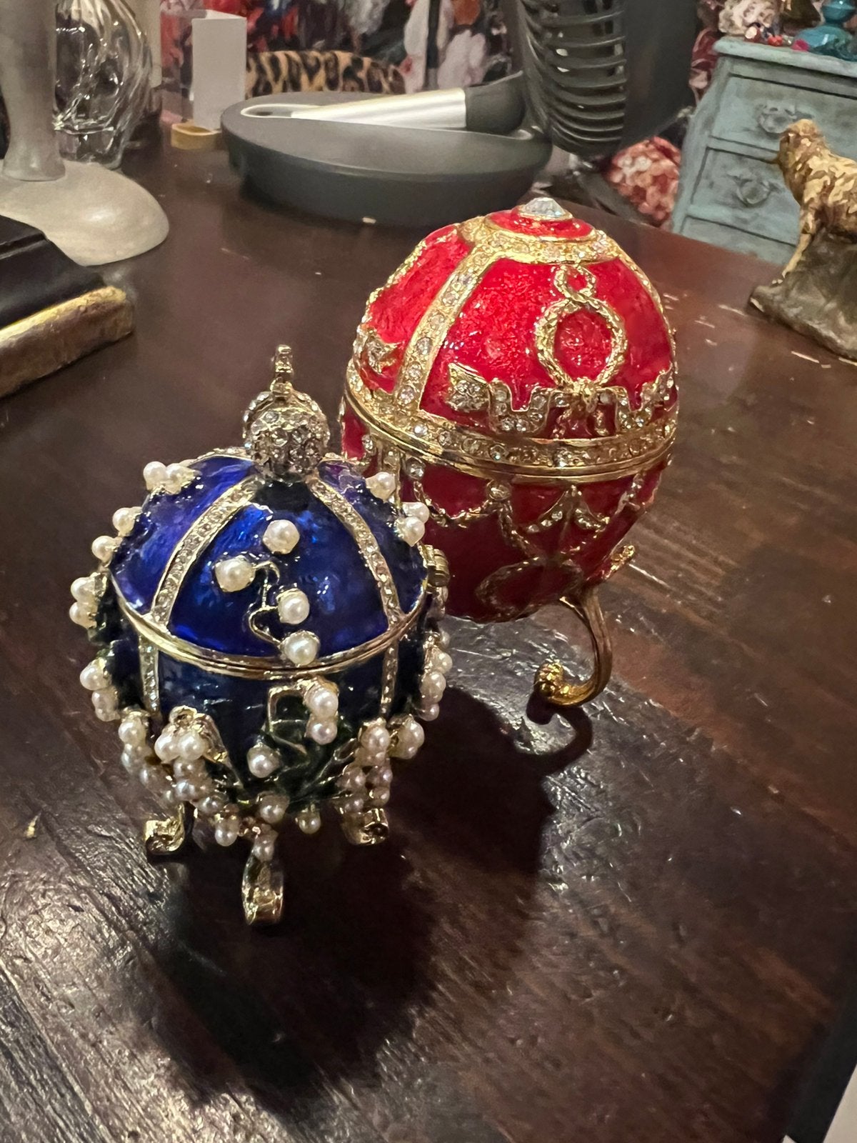 Decoratieve eieren (imitate faberge ) maar wel heel mooi !, Ophalen of Verzenden, Nieuw