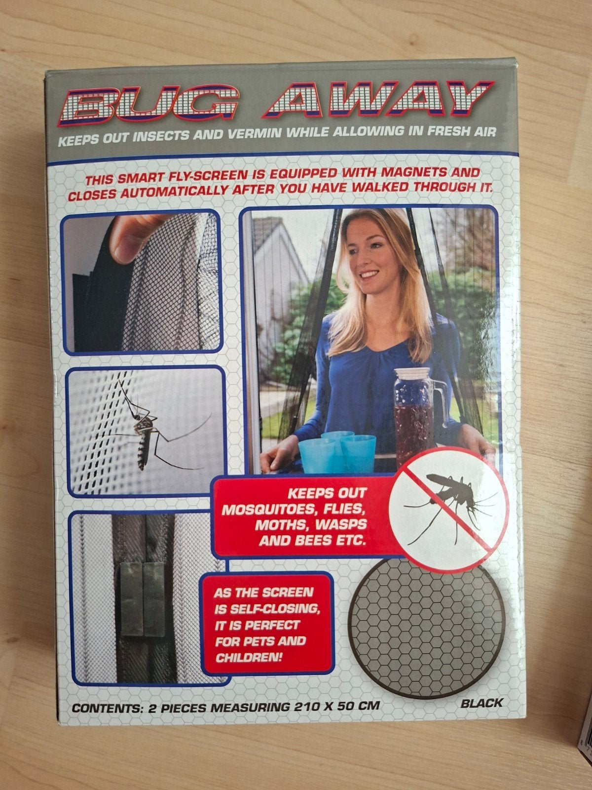 Magnetisch vliegen - muggengordijn 2x 210 -50cm, zwart., Ophalen of Verzenden, Nieuw, Zwart, Minder dan 100 cm