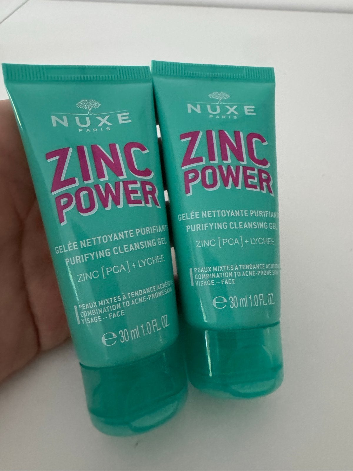 Nuxe Zinc Power Zuiverende Reinigingsgel (2x 30ml), Ophalen of Verzenden, Nieuw, Gehele gezicht, Reiniging