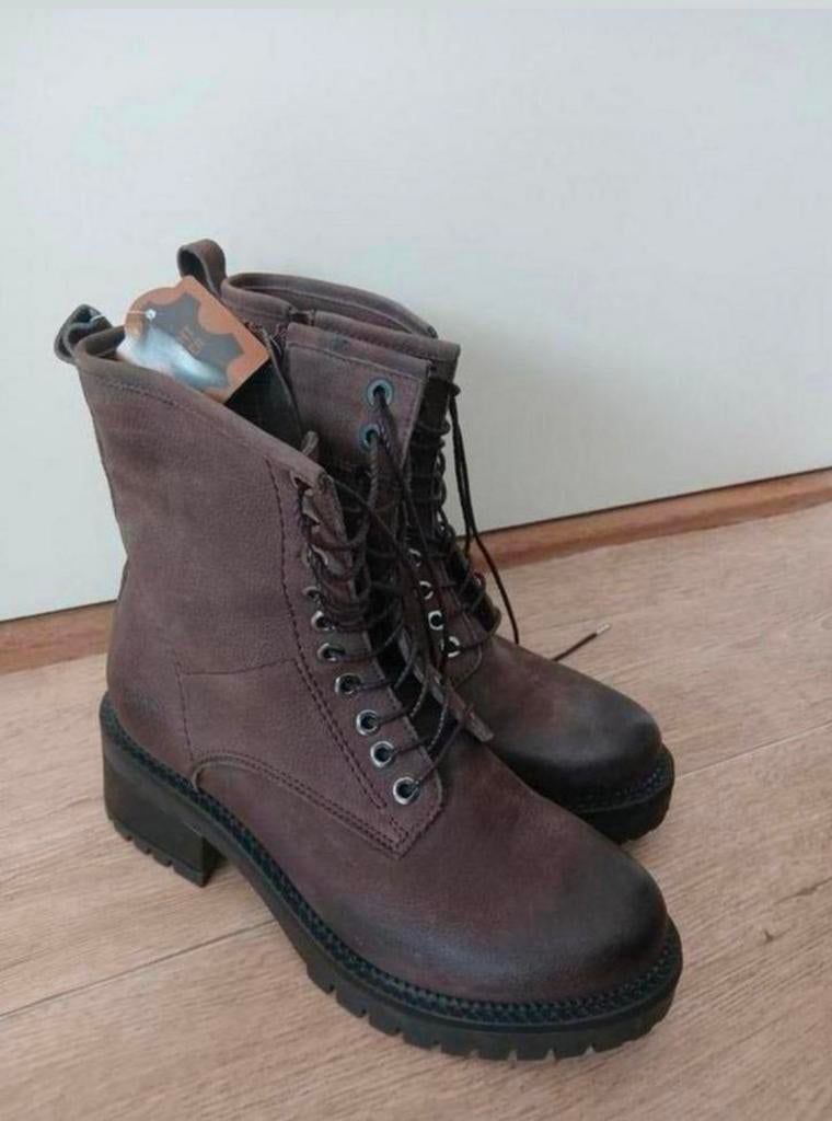 Nieuwe Dames Leren Enkellaarzen 5th Avenue - Maat 38., Bruin, Lage of Enkellaarzen, Nieuw, Ophalen of Verzenden