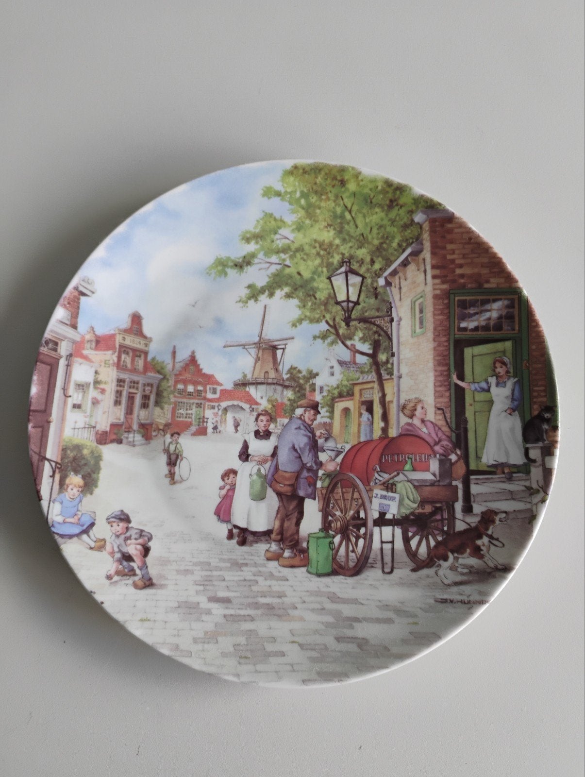 Decoratieve wandbord met Hollands tafereel, Ophalen of Verzenden