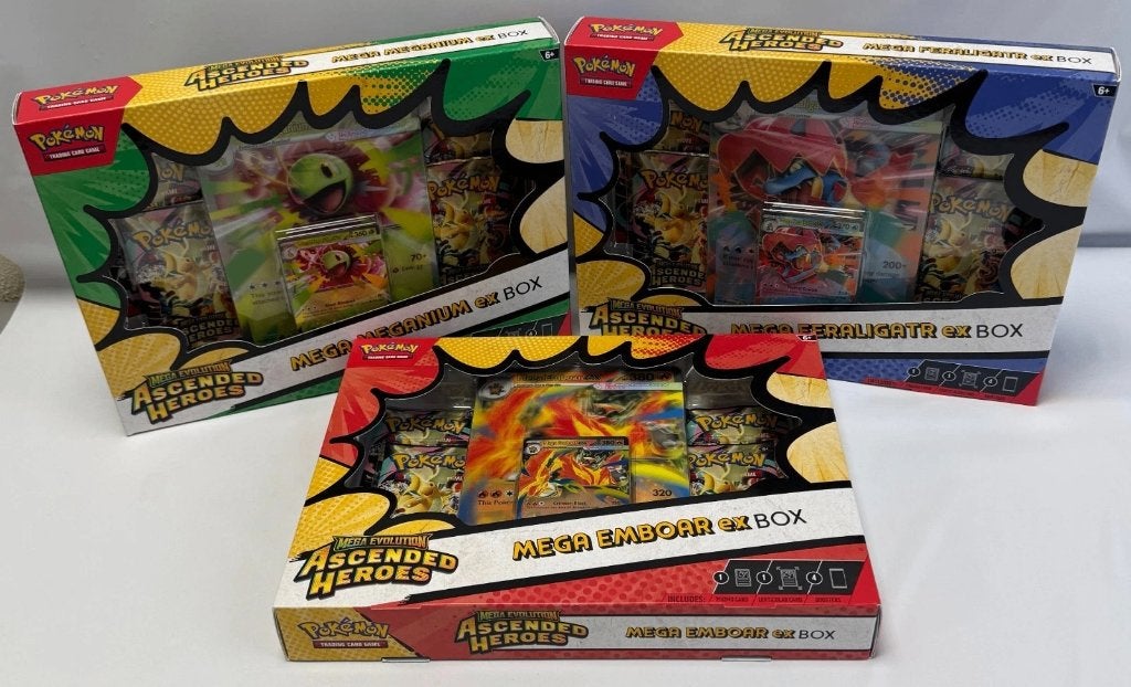 3X Pokemon Ascended Heroes EX mega Box, ongeopend, sealed, Ophalen of Verzenden, Zo goed als nieuw, Boosterbox, Foil