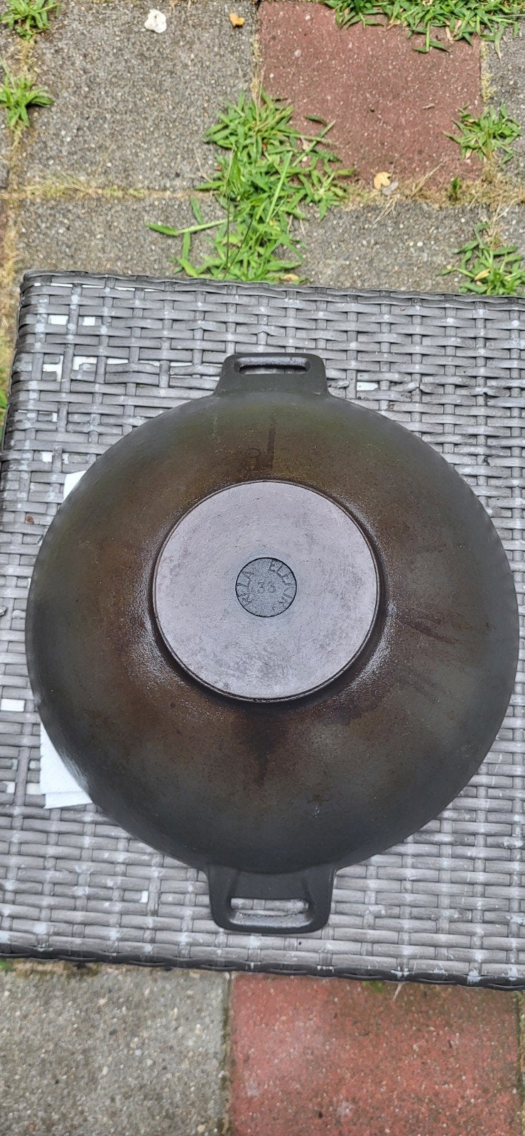 Gietijzeren Wokpan / wadjan 33 cm, Ophalen, Stanley, Zwart, Metaal