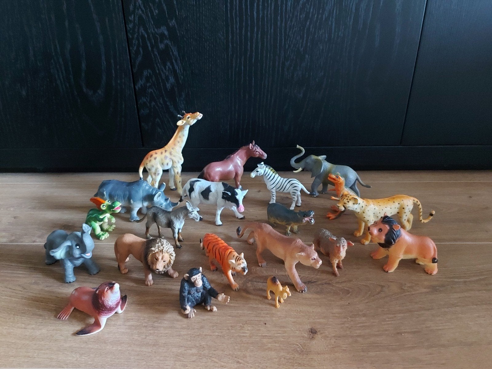 Grote set speelgoeddieren - boerderij en wilde dieren, Ophalen of Verzenden, Gebruikt, Jongen of Meisje