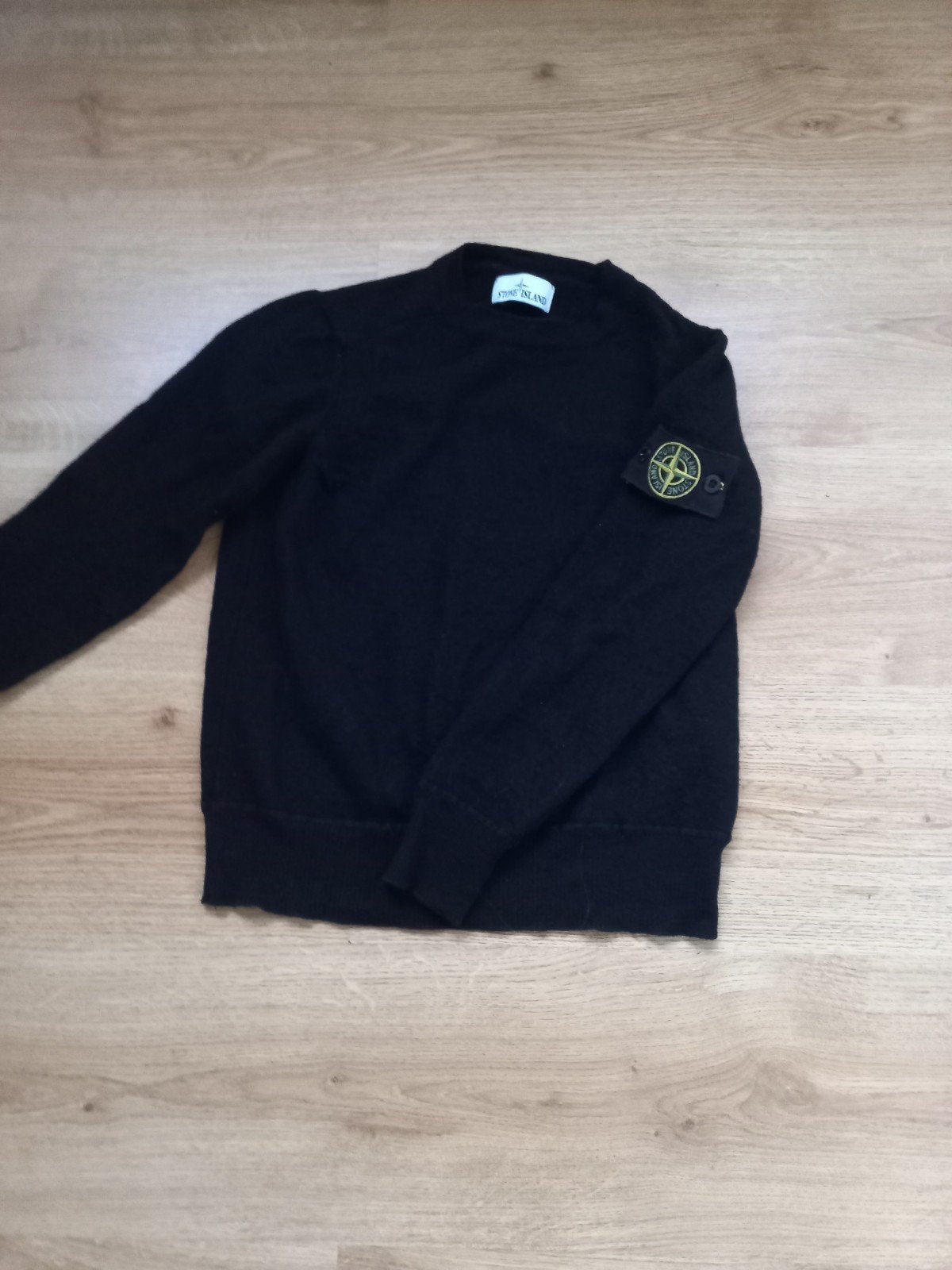 Stone Island wollen (laine) trui zwart maat 134/140, Trui of Vest, Ophalen of Verzenden, Zo goed als nieuw, Stone Island