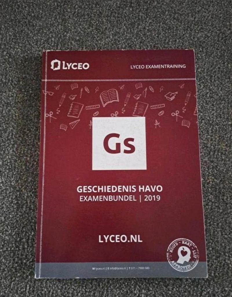 Geschiedenis havo examenbundel 2019 lyceo, Gelezen, Lyceo, Geschiedenis, HAVO