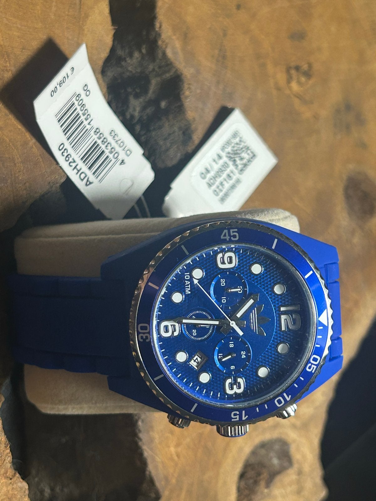 Adidas ADH2930 Heren Horloge - Blauw Siliconen Band, Ophalen, Zo goed als nieuw