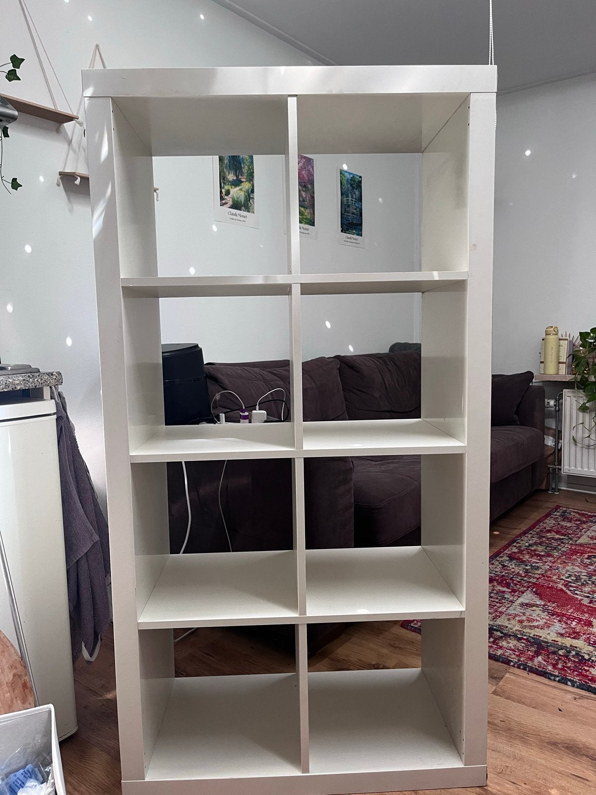 Witte IKEA Kallax Kast met 8 Vakken, Ophalen, Met plank(en), Gebruikt, 100 tot 150 cm