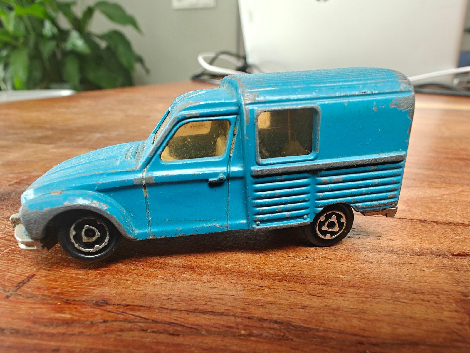Vintage Matchbox Citroën 2CV bestelwagen - Blauw, Overige merken, Gebruikt, 1:50 of kleiner, Auto