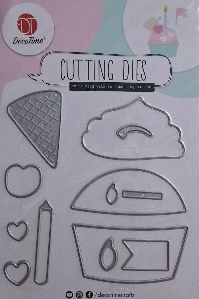 Cutting dies 04 snijmal embossing cupcake NIEUW, Onbekend, Nieuw, Ophalen of Verzenden, Overige thema's