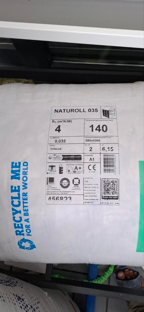 Knauf Naturoll 035 Glaswol Isolatie - Nieuw, Dakisolatie, 12 cm of meer, Nieuw, Ophalen of Verzenden