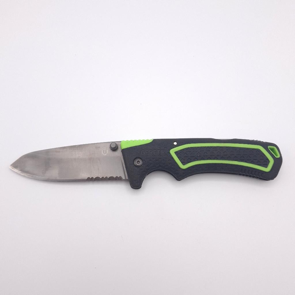 zakmes Gerber Freescape Folding Green Serrated, Ophalen of Verzenden, Zo goed als nieuw