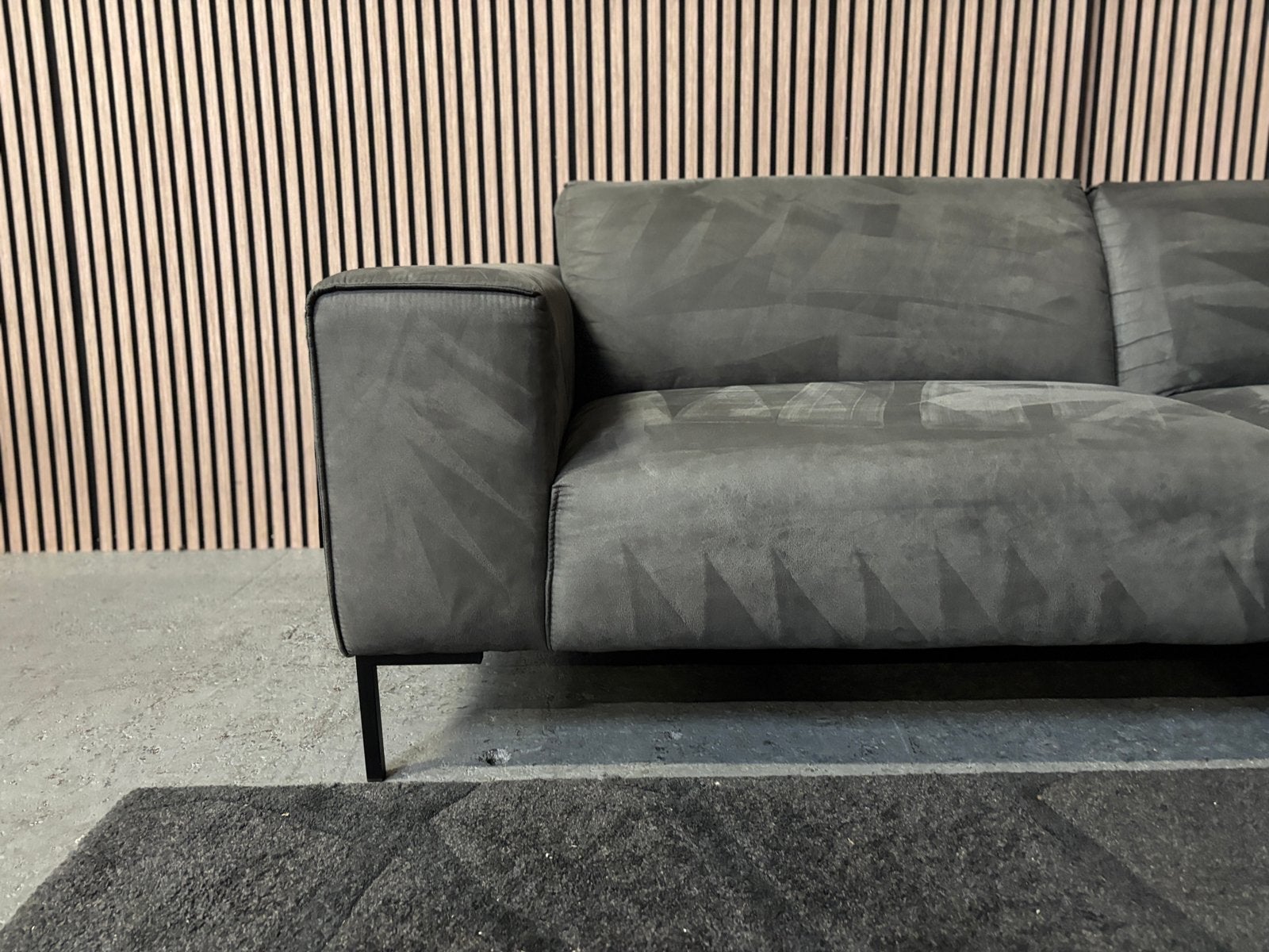 GRATIS LEVERING InHouse Hoekbank Antraciet 210x220 GEREINIGD, Huis en Inrichting, Hoekbank, Driepersoons, Kunststof, Ophalen of Verzenden