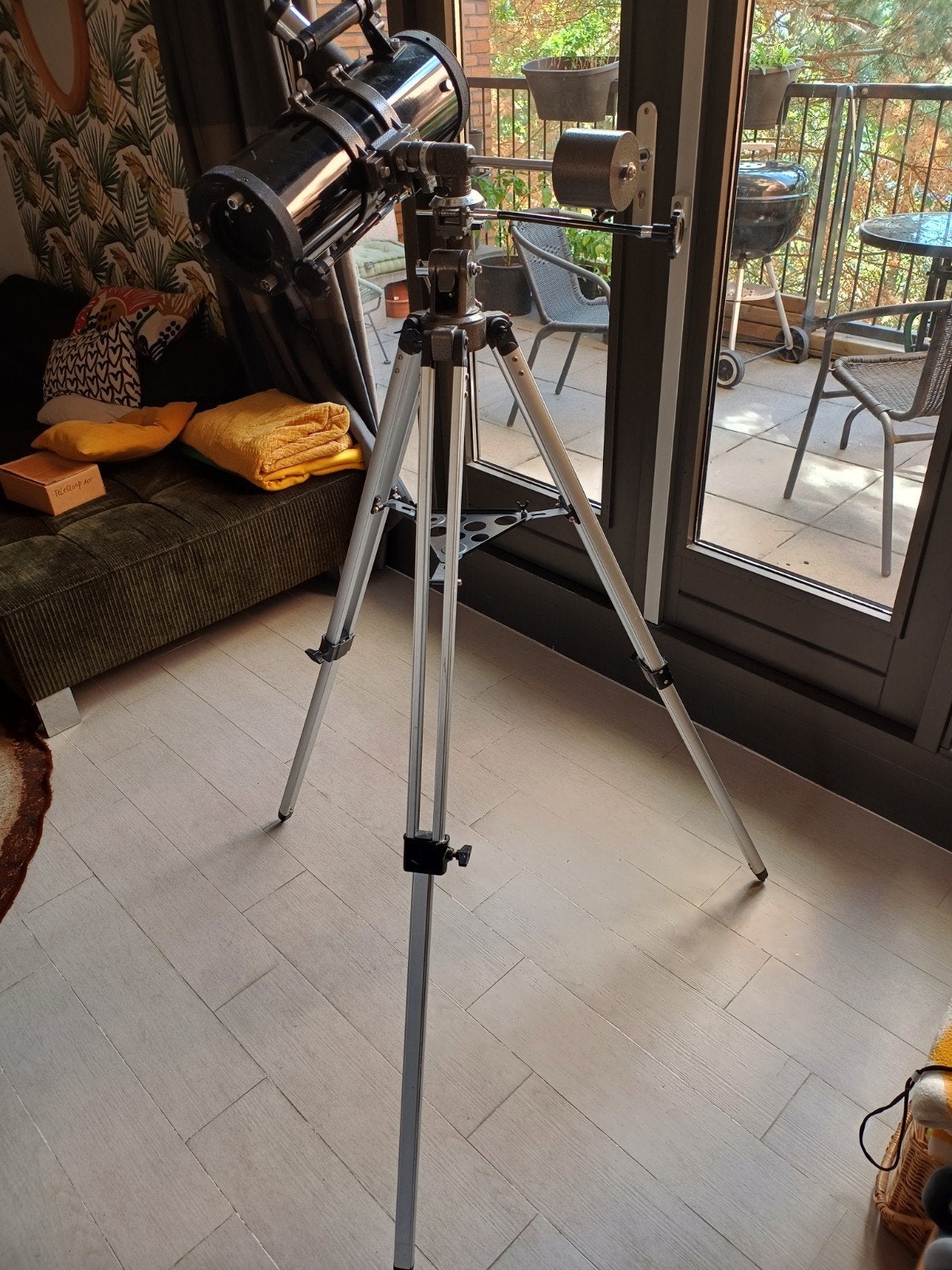 Bresser Optik Refraktor-Teleskop 114/500 met accessoires, Ophalen, Gebruikt, Lenzentelescoop (refractor), 80 tot 200 mm