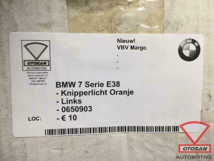 bmw 7 serie e38 knipperlicht nieuw! links 0650903, Petuelring 130
80788  Munich, DE, Info@bmw.de, Nieuw, Ophalen of Verzenden