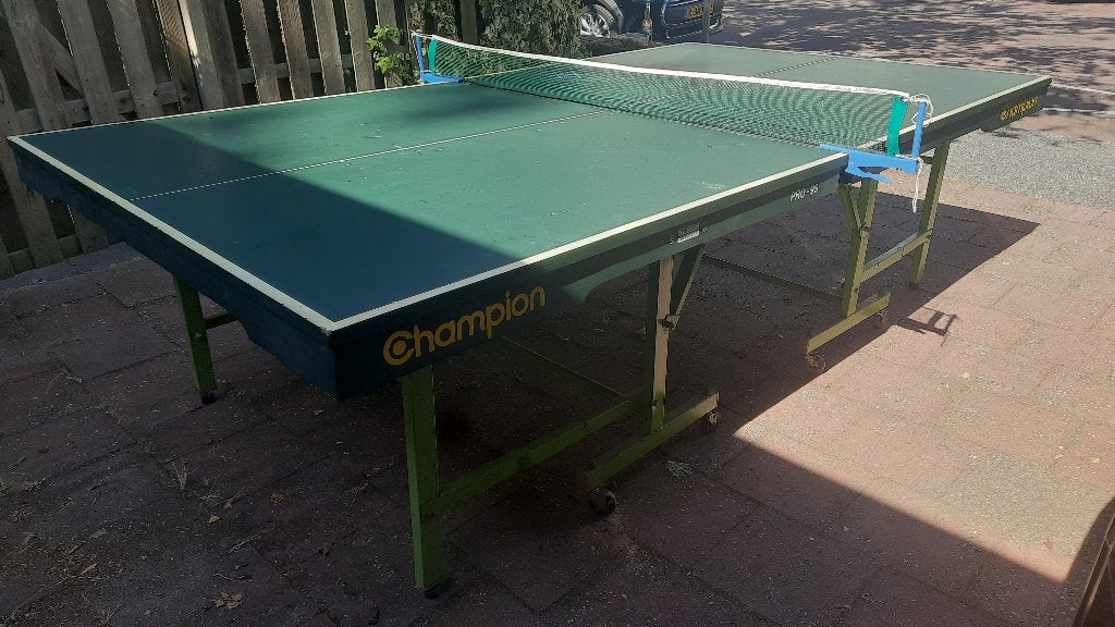 1988 Olympic Table Tennis Table, Sport en Fitness, Tafeltennis, Ophalen, Gebruikt, Net, Batje(s) of Balletje(s), Inklapbaar