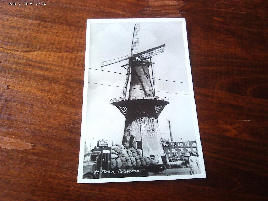 X33 - Rotterdam - Molen - Vrachtauto - Mooi/Oud, Ophalen of Verzenden, 1940 tot 1960, Zuid-Holland