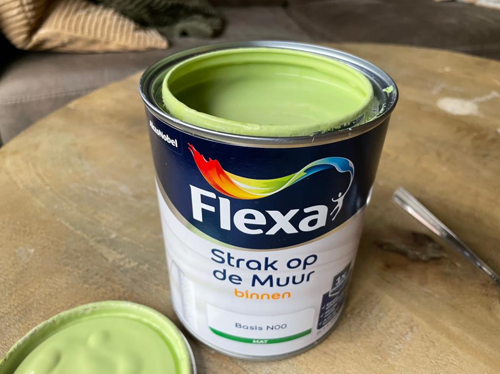 Flexa Groene Verf - ‘Wailing Whisper’ - 1 liter, Ophalen of Verzenden, Nieuw, Groen