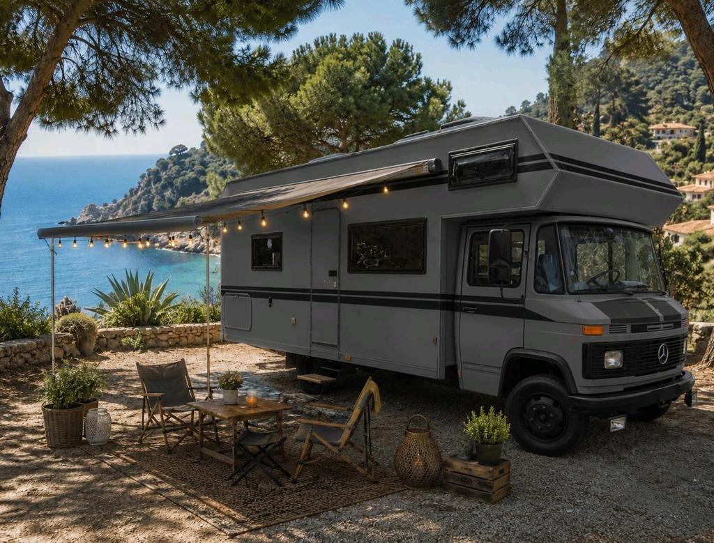 Mercedes Düdo L 613D zeer bijzondere camper compl. Historie, Caravans en Kamperen, Campers, Ok, Alkoof, Ringverwarming, Ok