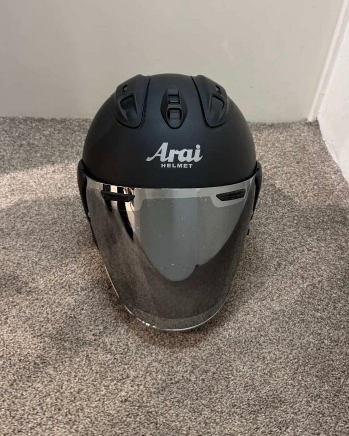 Arai Jethelm - Mat Zwart - maat M, Ophalen of Verzenden, Tweedehands, Jethelm, Arai