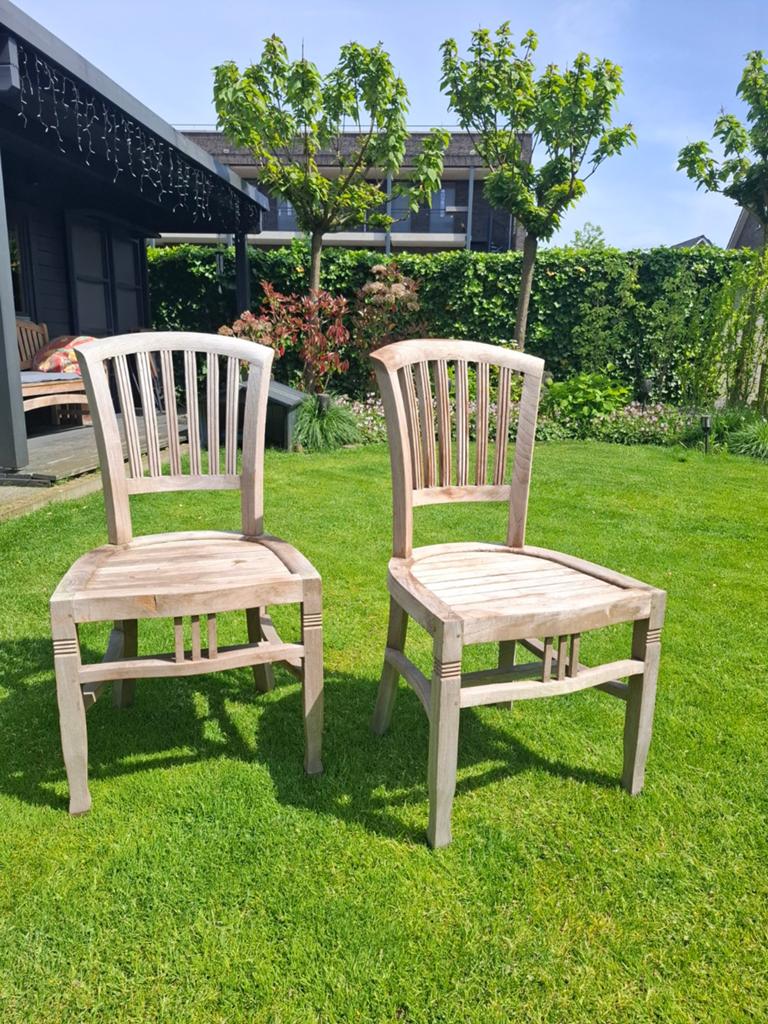 Teakhouten tuinstoelen, Ophalen of Verzenden, Gebruikt, Teakhout
