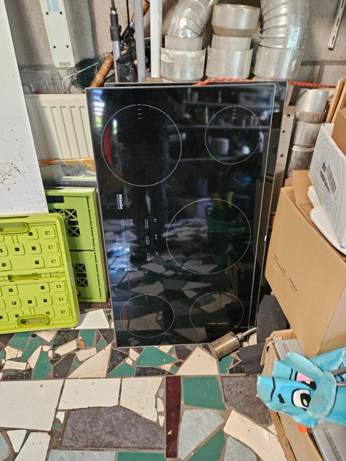 Miele inductie kookplaat glasplaat 93cm, Ophalen, Gebruikt, Inductie