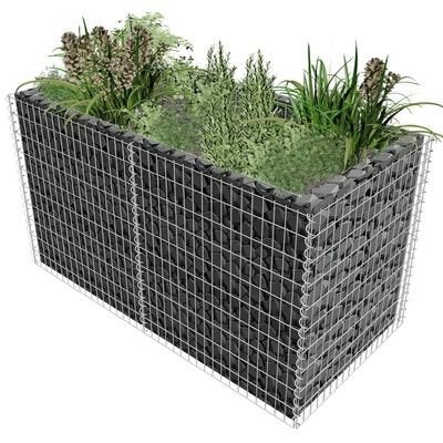 Gabion Bloembak 180x90x100 cm, 100 cm of meer, Nieuw, Ophalen of Verzenden, Metaal