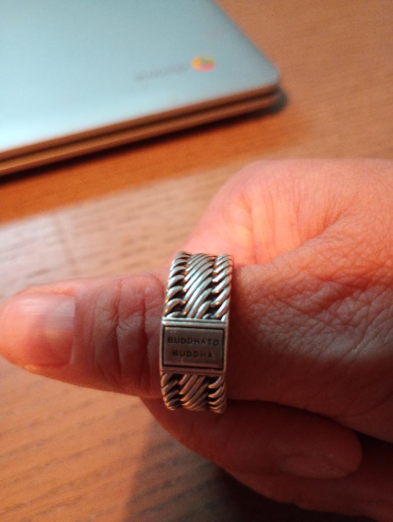 Buddha to Buddha ring, Gebruikt, Heer, Ophalen of Verzenden, 17 tot 18