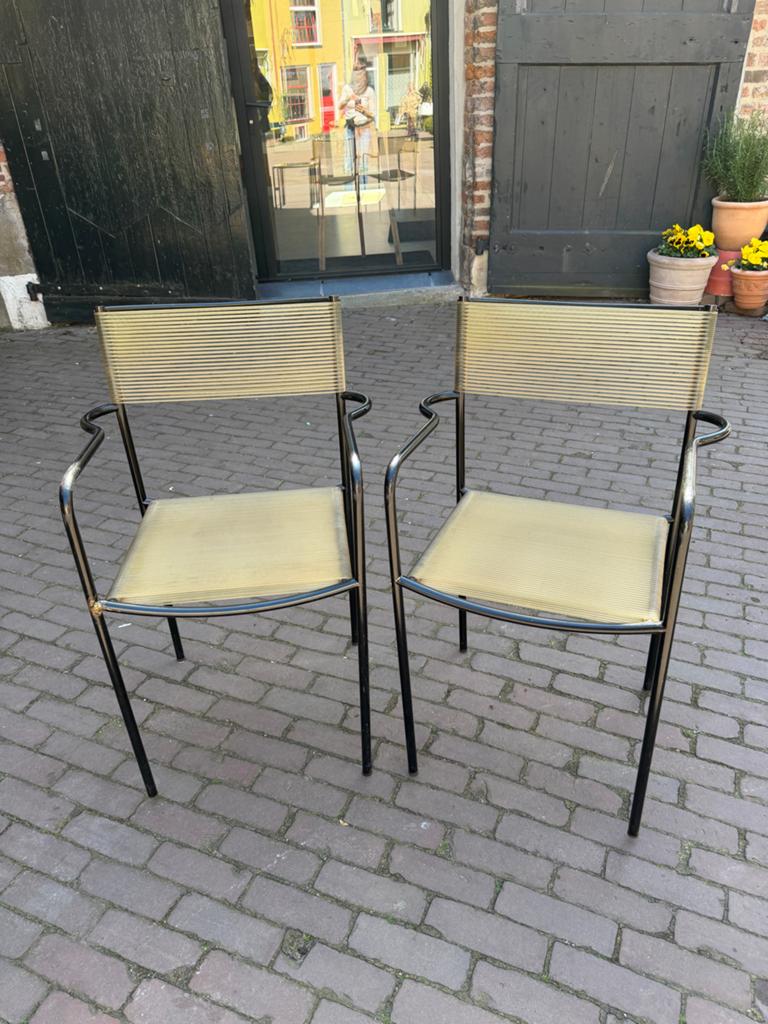 Spaghetti Gemini Stoelen van Giandomenico Belotti, Ophalen, Gebruikt, Twee, Zwart