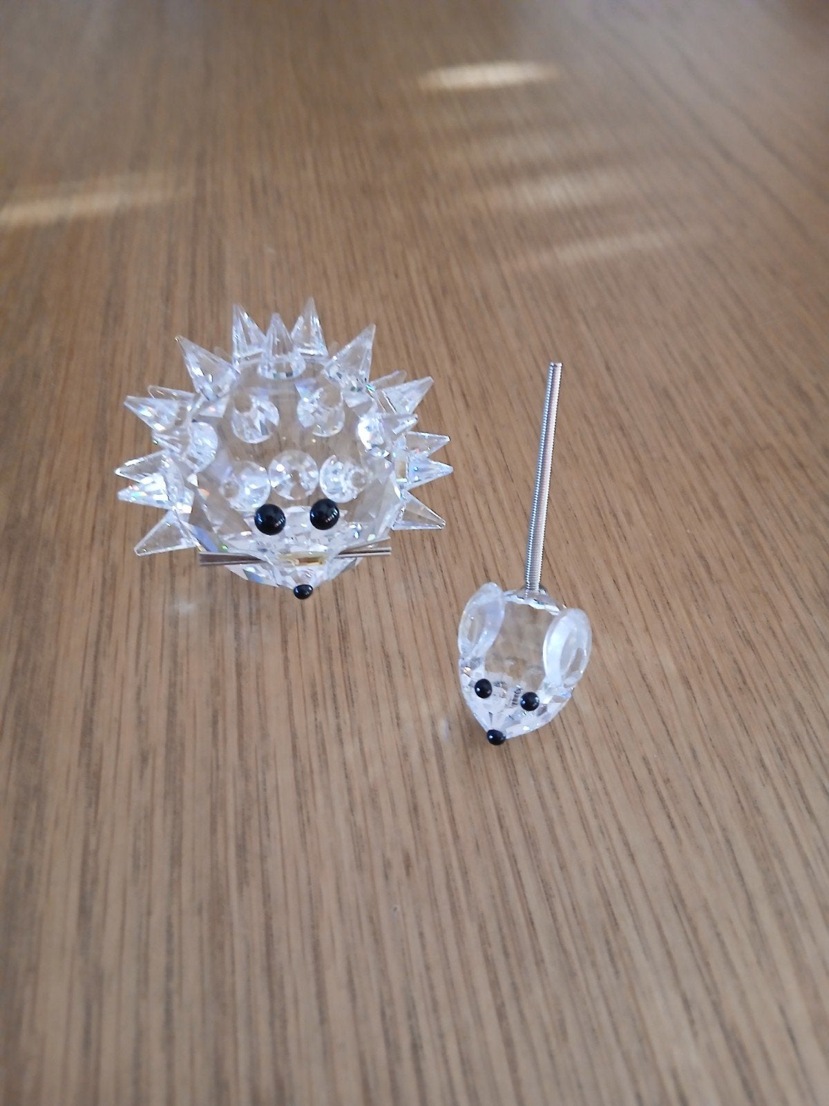 Glazen Egel en Muis Beeldjes - Decoratieve Set, Antiek en Kunst, Ophalen of Verzenden