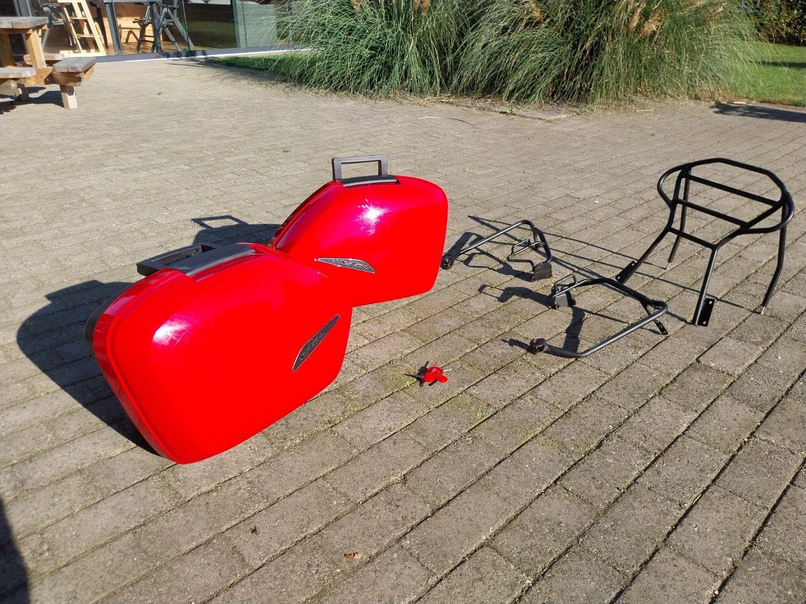 Complete kofferset en bagagerek voor Honda VFR 800 VTEC, Ophalen, Gebruikt