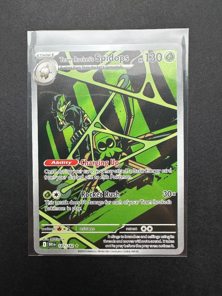 Team Rockets Spidops 187, Hobby en Vrije tijd, Verzamelkaartspellen | Pokémon, Nieuw, Losse kaart, Foil, Ophalen of Verzenden